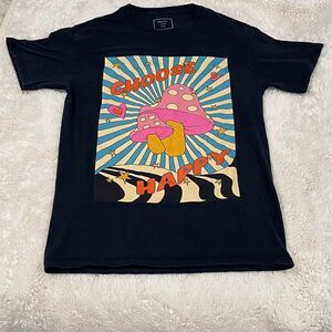 S - Choose Happy Love Mushroom Tee